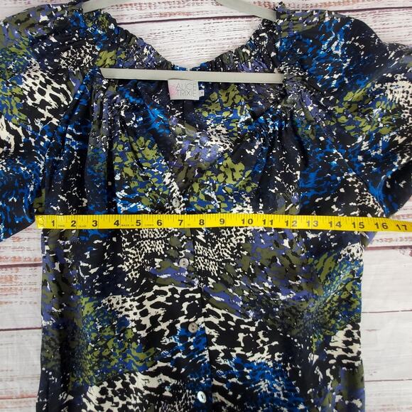 Alice & Trixie Silk Cottagecore Blue Paisley Dress & Sash M Boho Country Whimsy - Picture 8 of 13